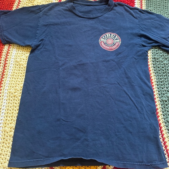 Obey Tops - Obey dark blue shirt